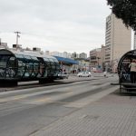 Pontos de ônibus ‘tubo’, em Curitiba
