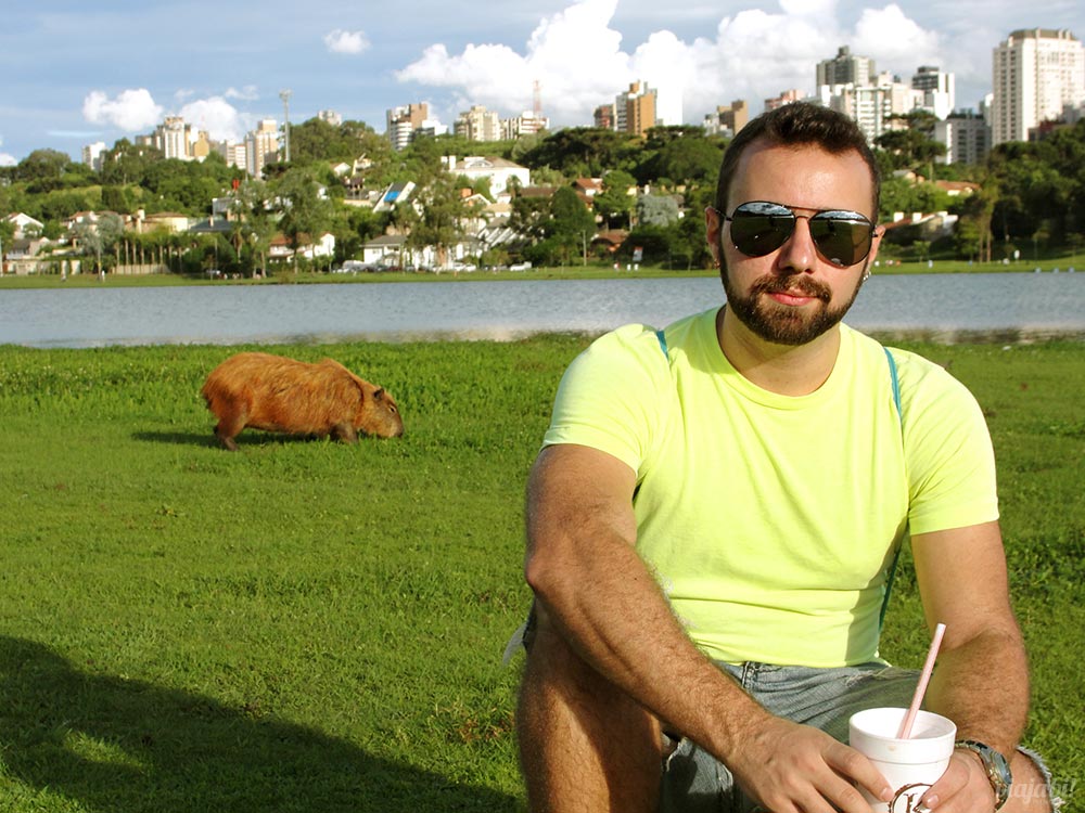 Réveillon em Curitiba: eu cheguei até a entrevistar uma capivara no Parque Barigui