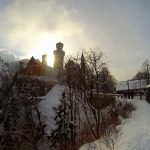 Castelo de Neuschwanstein no inverno, em Füssen, perto de Munique, na Alemanha