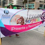 Faixas reafirmam presença das mulheres na Marcha LGBT Bogotá