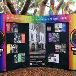 Esse mural contava a história das Rebeliões de Stonewall, que completam 50 anos em 2019