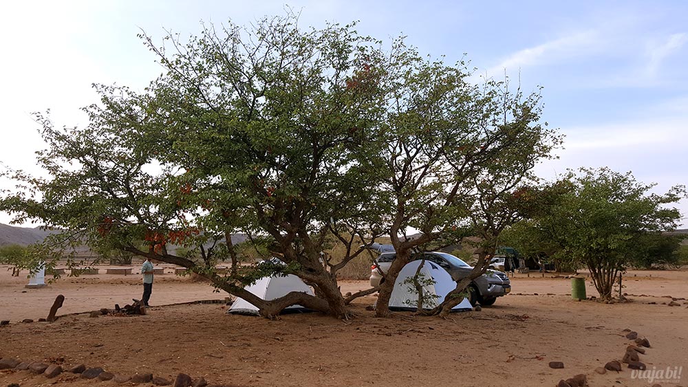 Aba-Huab Campsite, em Damaraland, Namíbia, perto de Twyfelfontein