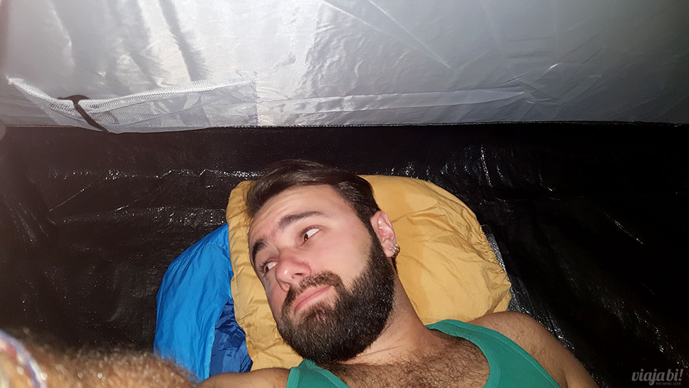 Acampamento na Namíbia: armei a barraca para tirar uma selfie